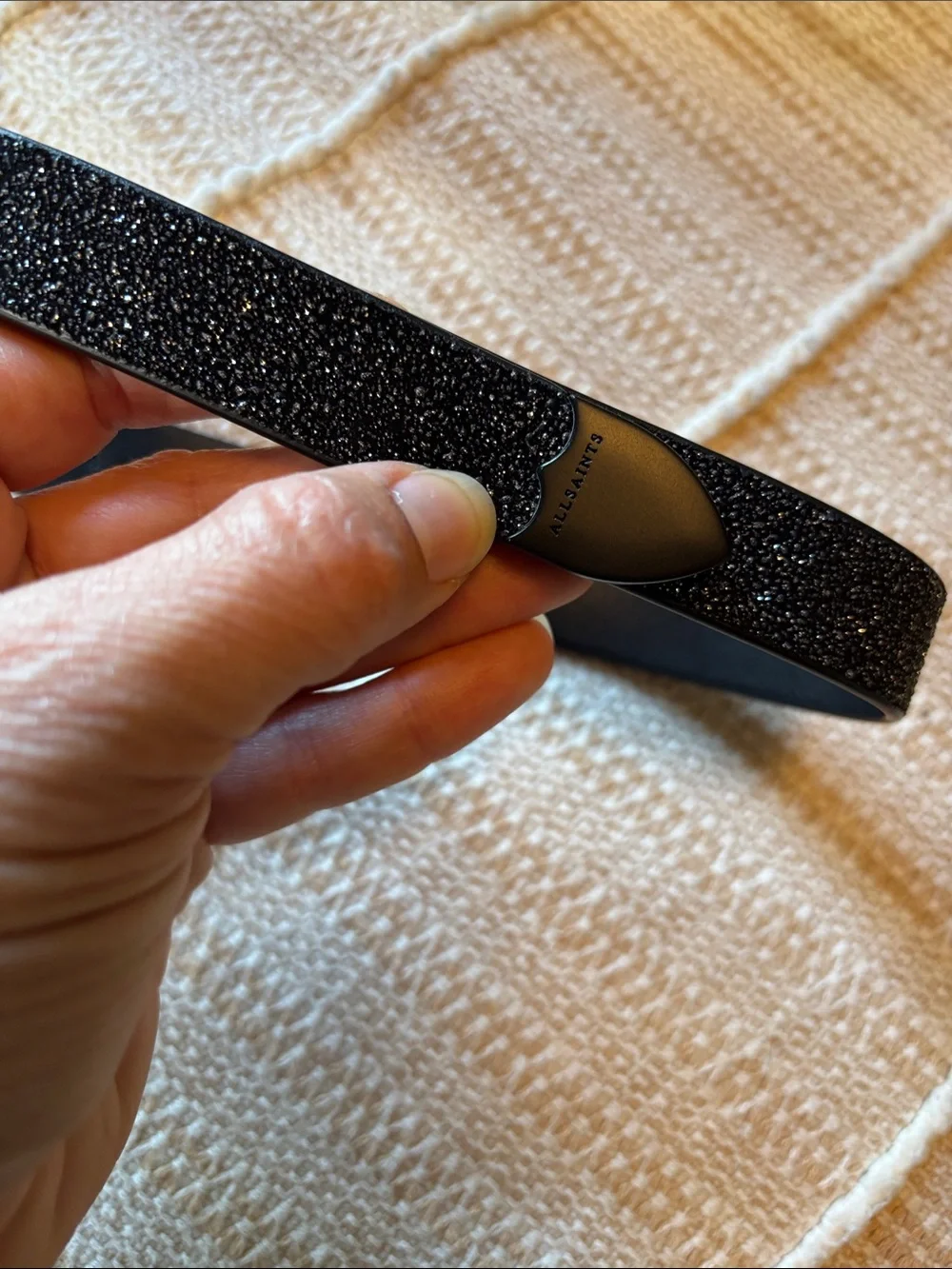All Saints Sparkle Black Women’s Belt Size Medium